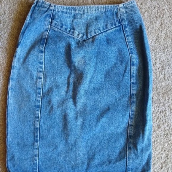 Vintage Calvin Klein Sport Petite Denim Skirt 2 - Picture 6 of 7